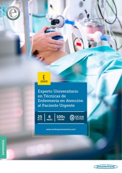 Imagen de la Obra: Experto Universitario en Técnicas de Enfermería en Atención al Paciente Urgente y Crítico Experto Universitario en Técnicas de Enfermería en Atención al Paciente Urgente y Crítico