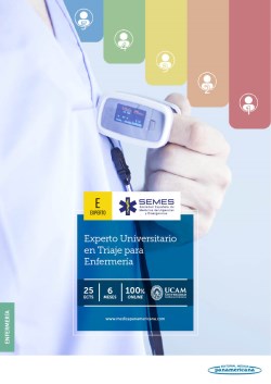 Imagen de la Obra: Experto Universitario en Triaje para Enfermería Experto Universitario en Triaje para Enfermería